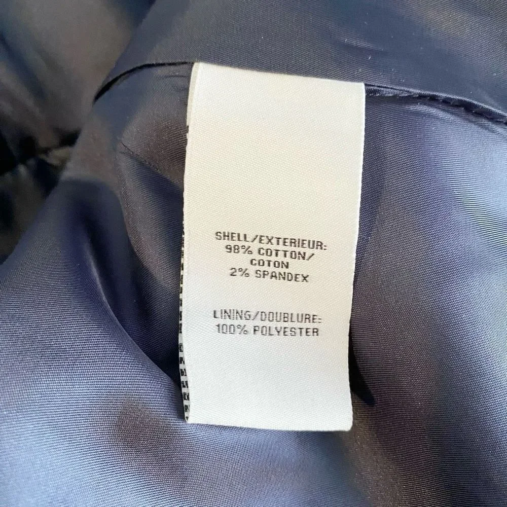 Bagatelle Womens Trench Coat Cropped Stretch Belted Cuff Stretch Blue Medium